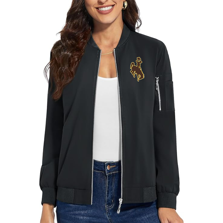 Women's   Wyoming Cowboys    Premium Bomber Jacket Outerwear